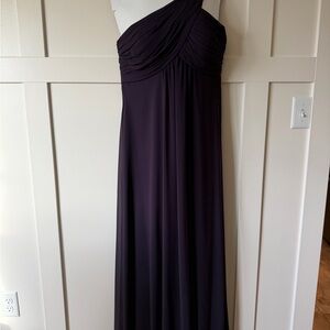 Lulu's Asymmetrical One-Shoulder Dress in Deep Purple
